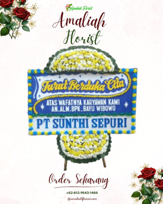 Papan Bunga Duka di Medan Belawan